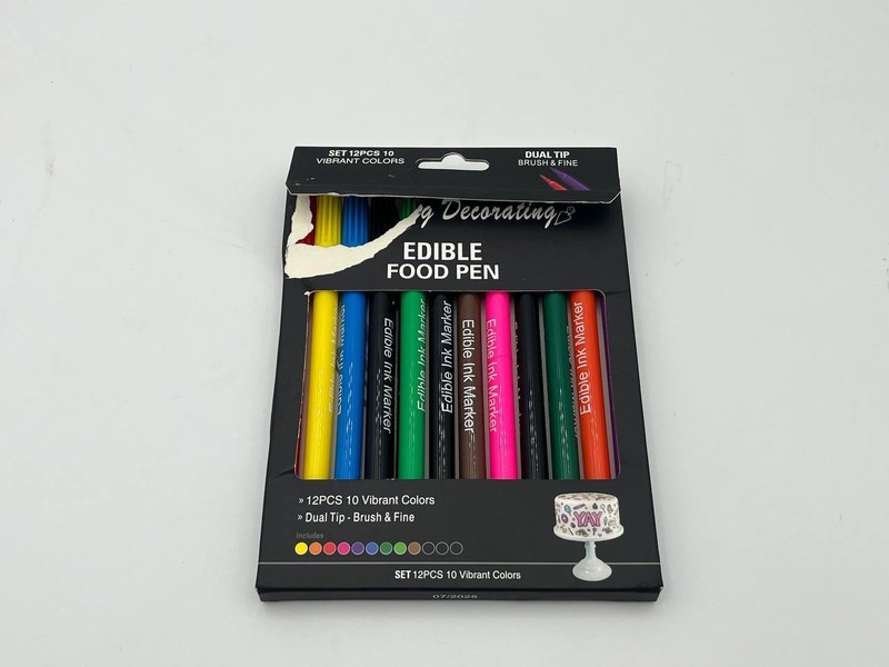 Tesyeux 12x Edible Food Pens Dual Tip – Cake & Easter Egg Decorating