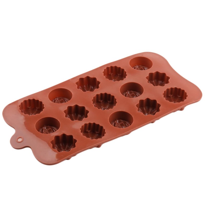 1 PCS 15 Cavity Flowers Silicone Candy Chocolate Mold NonStick Baking Tray gallery