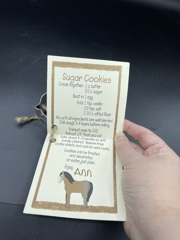 NEW Ann Clark LTD Metal 5 1/4" The HORSE Cookie Cutter Art Mold Recipe Card USA gallery