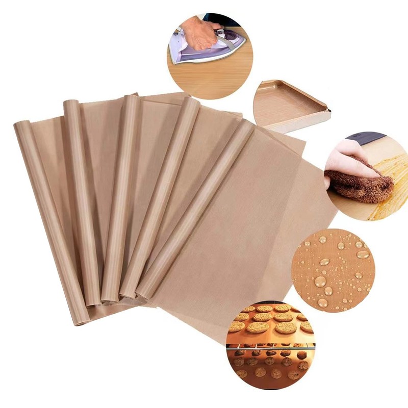 Akblaklsa 5 Pack Teflon Sheets for Baking, 12×16 Inch Medium, Light Brown