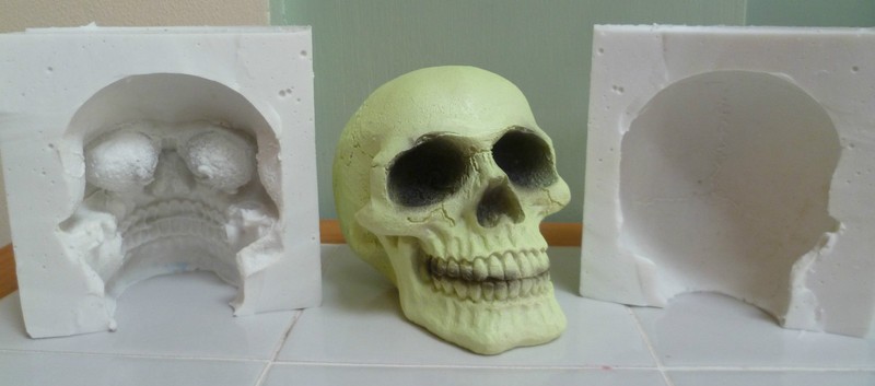 9cm 3D Skull Silicone Mold for Cake Topper Chocolate, Clay etc.