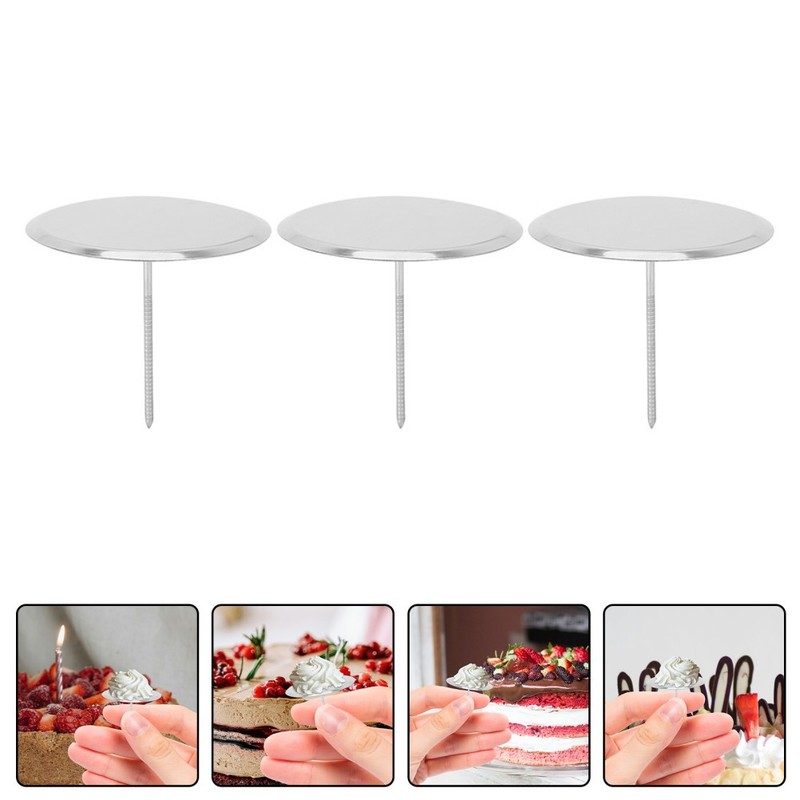 6Pcs Metal Cake Flower Nails for Piping Roses and Cupcake Decorating in Baking gallery