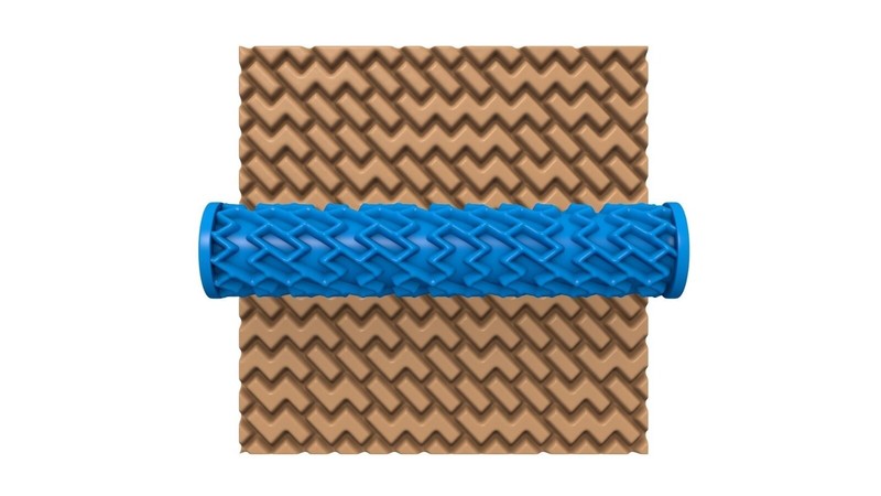 6″ Zig-Zag Texture Roller 3D | Clay, Fondant, Cookie Pattern Tool