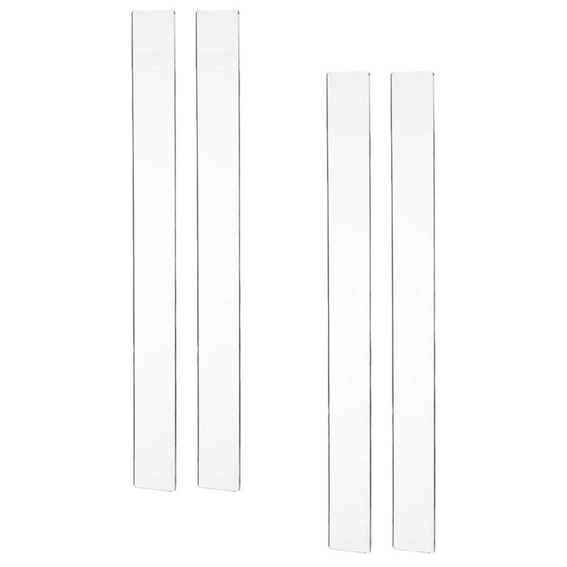 Acrylic Baking Ruler Professional Bakers Cooking 2 Pairs 11.6x1.2x0.2in gallery