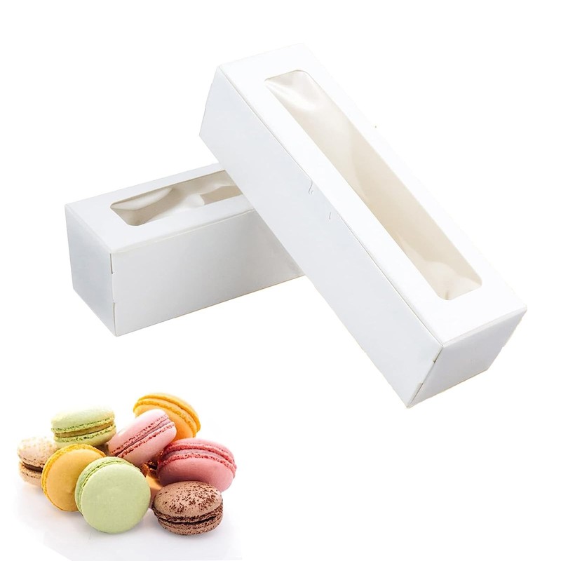 Xuwzenkl Macaron Boxes for 6 to 10 Macarons, 20 Pack 8x3x2 Inches | Macaron P…