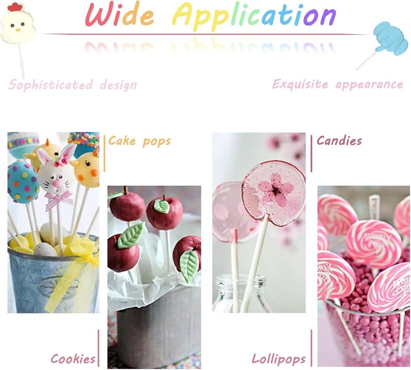 500 Pcs 4-Inch White Lollipop Sticks,Cake Pops Sticks,Paper Treat Sticks Sucker gallery