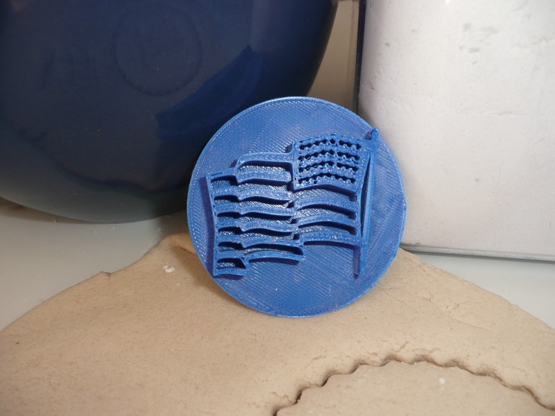 UNITED STATES US FLAG PATRIOTIC COOKIE STAMP EMBOSSER MADE IN USA PR5541 gallery