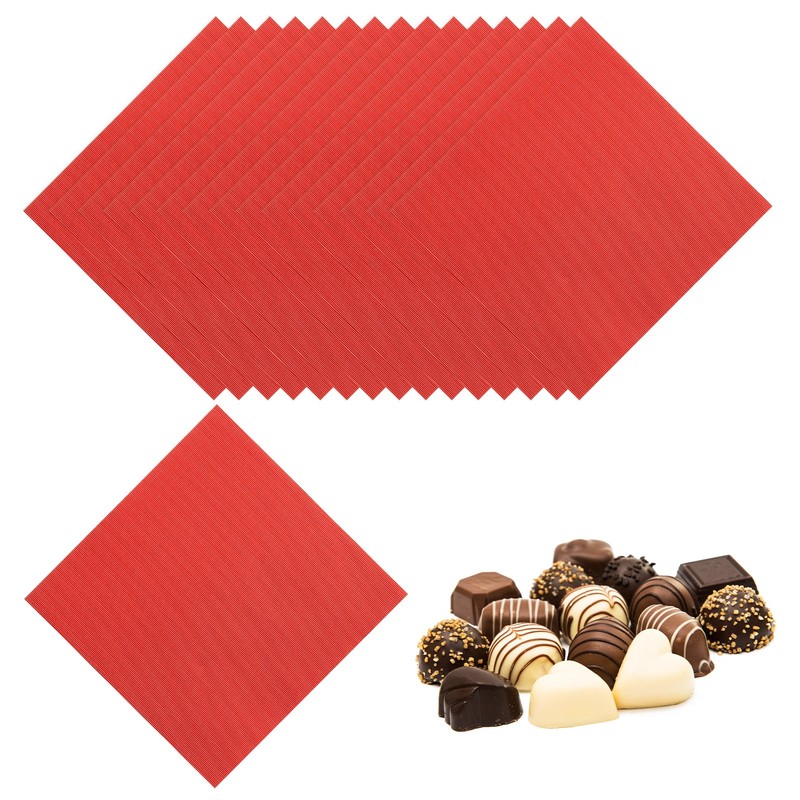 200 Pcs Candy Foil Wrappers, 4.7 x 4.7 Inch Chocolate Wrappers, Red