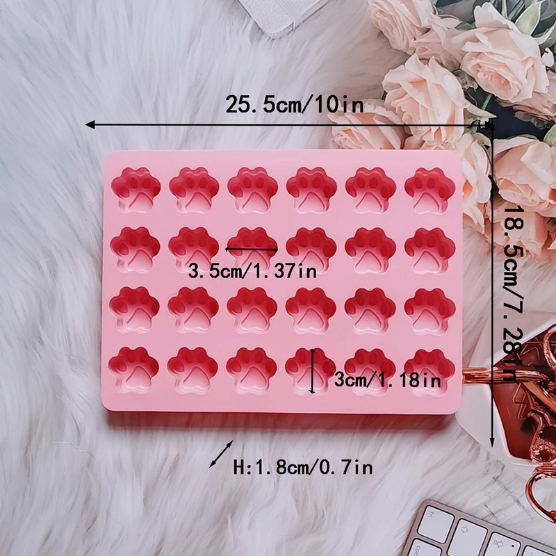 Moule Silicone Patte de Chien Chat – Gâteaux, Bonbons, Glace, Savon, DIY gallery