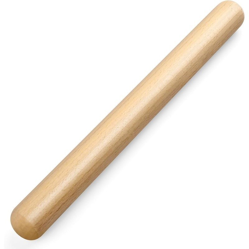 Natural Beech Wood Rolling Pin Tapered Kitchen Baking Dough Tool 11.5 Inch New gallery