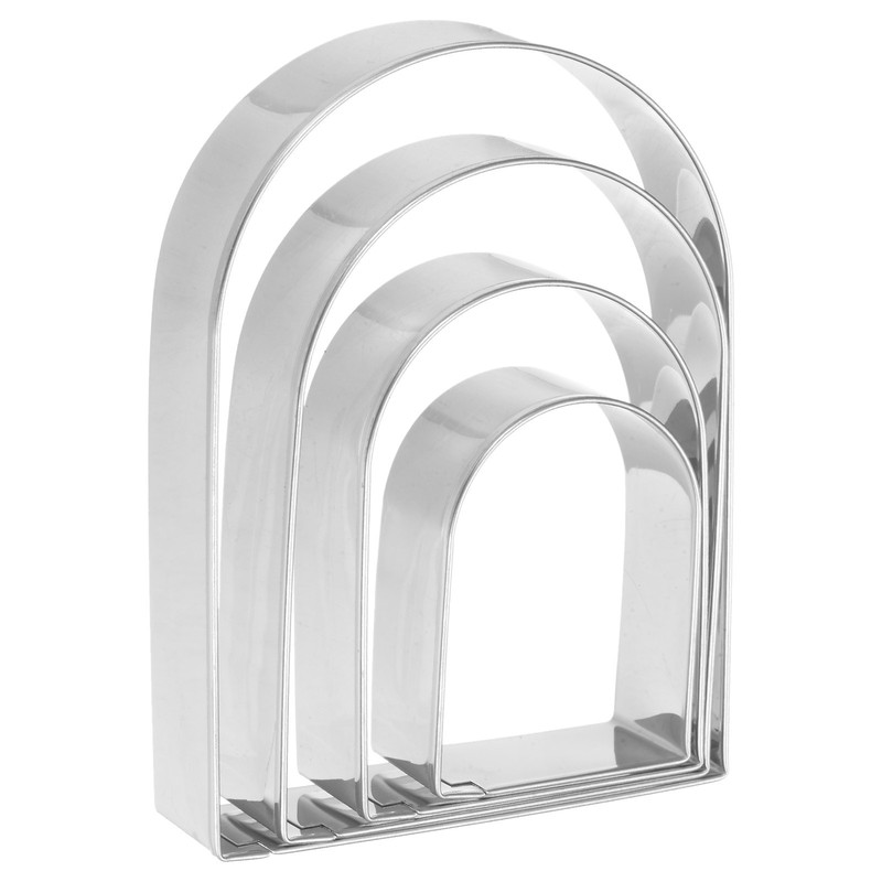 Arched Cookie Cutter Set Assorted Sizes Stainless Steel Geometric Biscuit Cutter