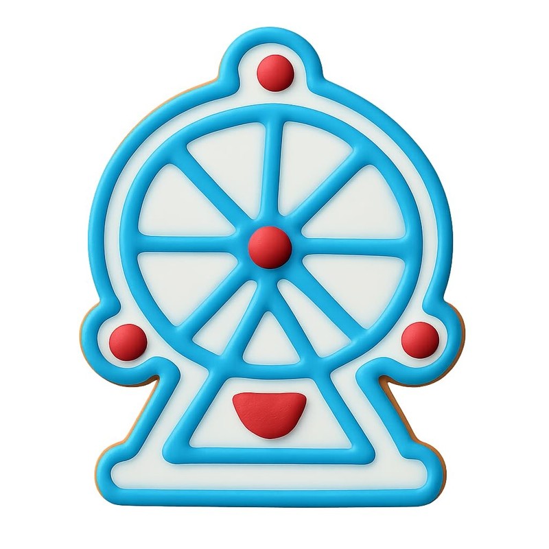 Ferris Wheel Charm Cookie Cutter & Stamp, Fondant & Clay - 4x3.2 gallery