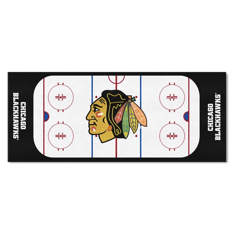 FANMATS NHL Unisex-Children Rink Runner Chicago Blackhawks 2'6" x 6' (Runner)