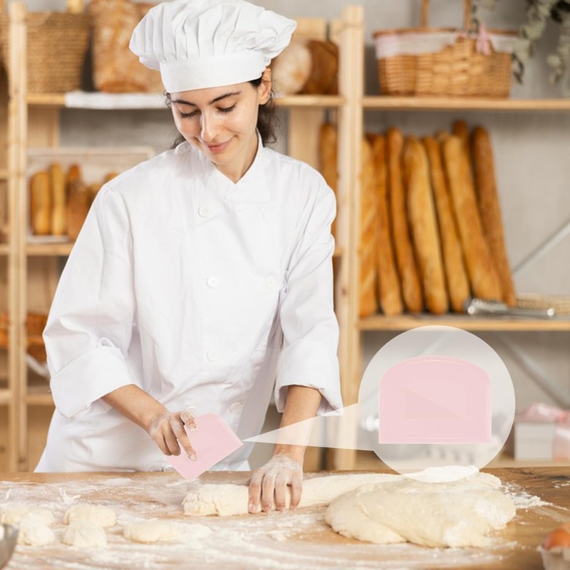 4 Pieces Food Scraper, Flexible Dough Scraper, Dough Scraper for Sourdough, M... gallery