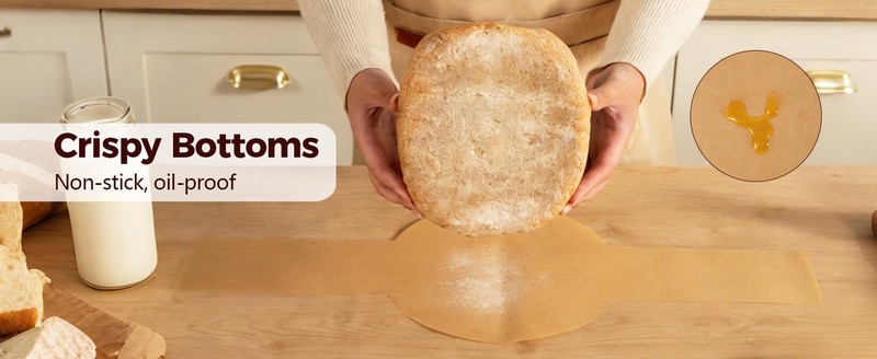 Parchment Paper Bread Sling for Sourdough Baking, Pre-Cut Unbleached gallery