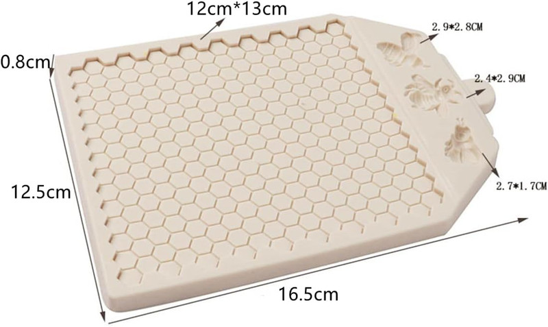 3 Pcs Silicone Bumble Bee Honeycomb Molds, Chocolate Cake Baking Mold Sugar F…