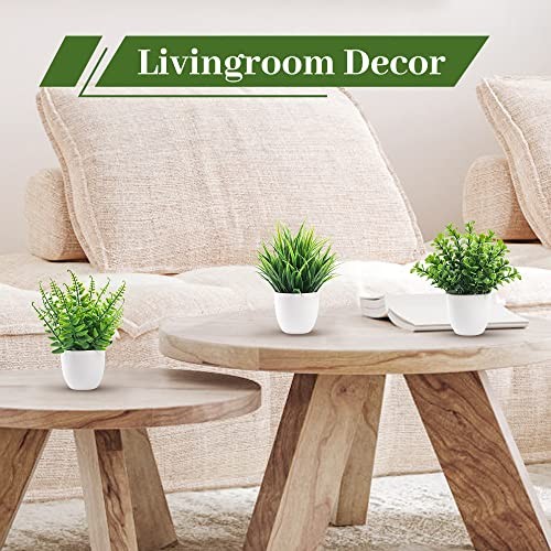 Pack Fake Plants Small Artificial Faux Potted Plants for Living Room Home 4 gallery