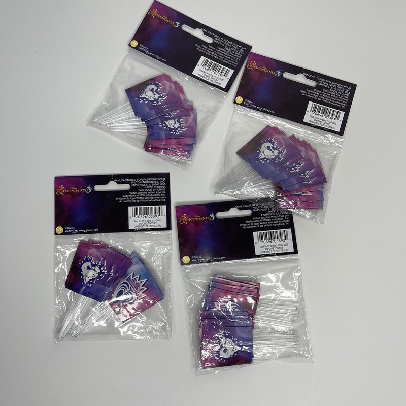 4 Disney DESCENDANTS 3 Wilton Fun Pix 24 Ct. Cupcake Toppers NEW 96 Total gallery
