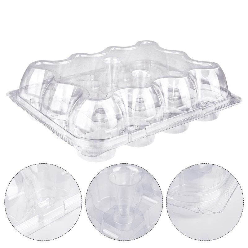 12 Counts X 15 Sets Cupcake Containers 12 Count Cupcake Boxes Plastic Cupcake Ca gallery