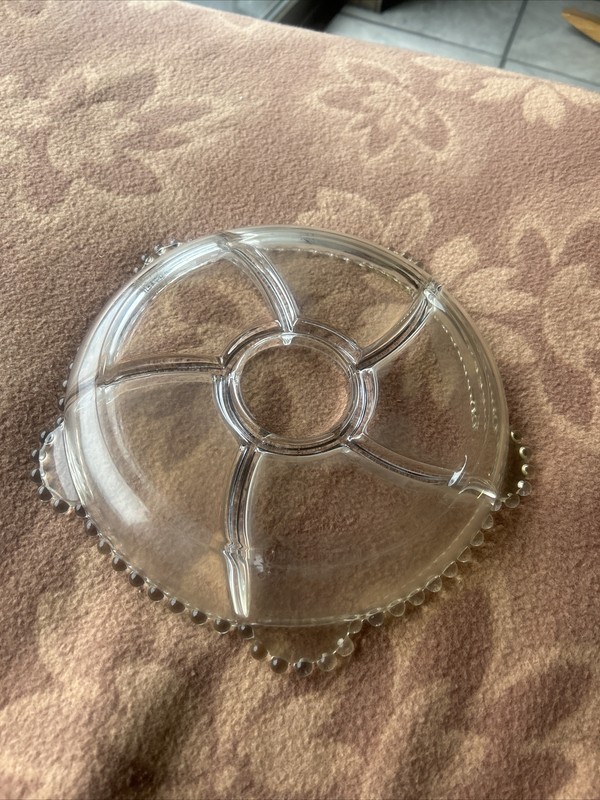 Vintage Imperial Glass Candlewick 5 sectioned Clear Bowl Dish gallery