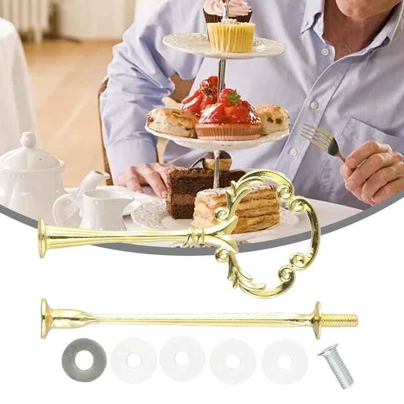 Zinc Alloy Cake Plate Stand 2 Tier or 3 Tier for Wedding Cupcake Display gallery