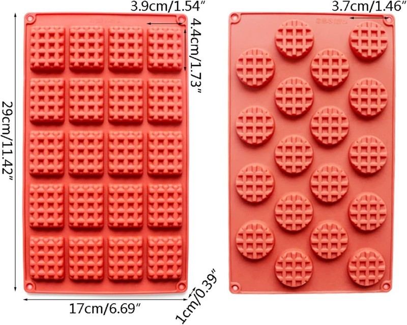 Quality 2PCS Silicone Waffle Molds, Non-Stick & Heat Resistant for All Desserts gallery