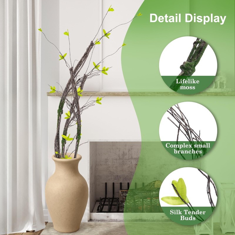 Masisdaoz 3Pcs 35In Artificial Tree Branches Realistic Wall Hanging Bendable gallery