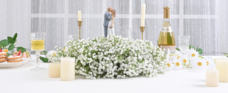 Babys Breath Artificial Flowers, 90 Pcs White Baby Breath Flowers gallery