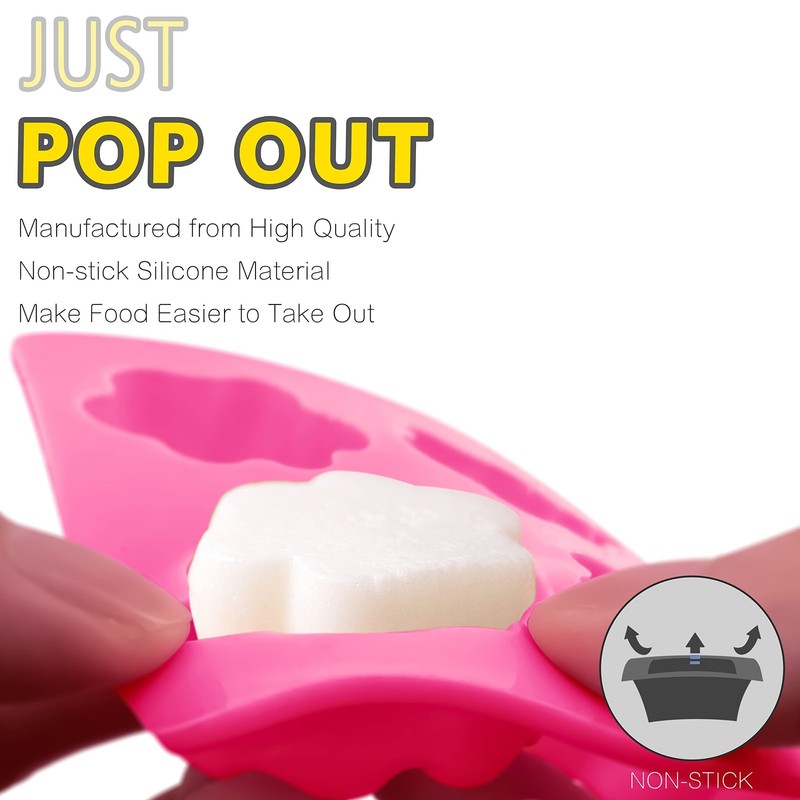 Reusable Silicone Molds with Puppy Dog Paw and Bone Shaped, Flexible & NonSti... gallery
