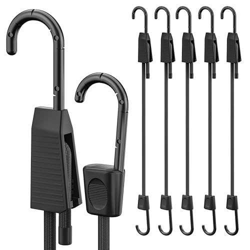 Bungee Cords, 18inch Heavy Duty Outdoor Elastic Bungee 18"- 6 Pack Adjustable gallery