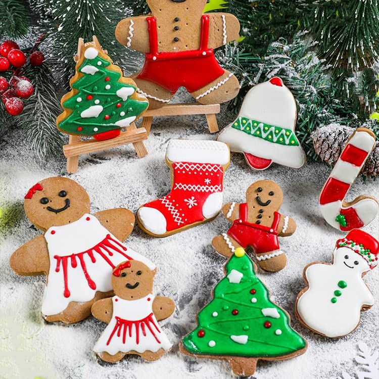 4Pcs Gingerbread Man Cookie Cutters, Size 4.5" 3.1" Ginger Boy and Girl Shape... gallery