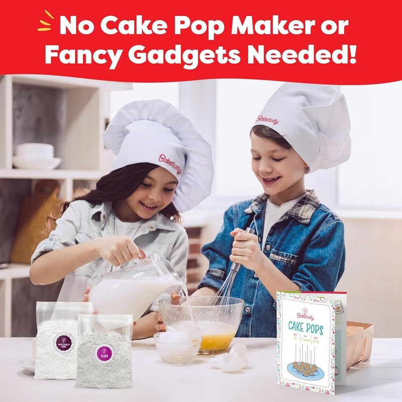 DIY Cake Pop Baking Kit for Kids - Premeasured Ingredients, Decorating Supplies gallery