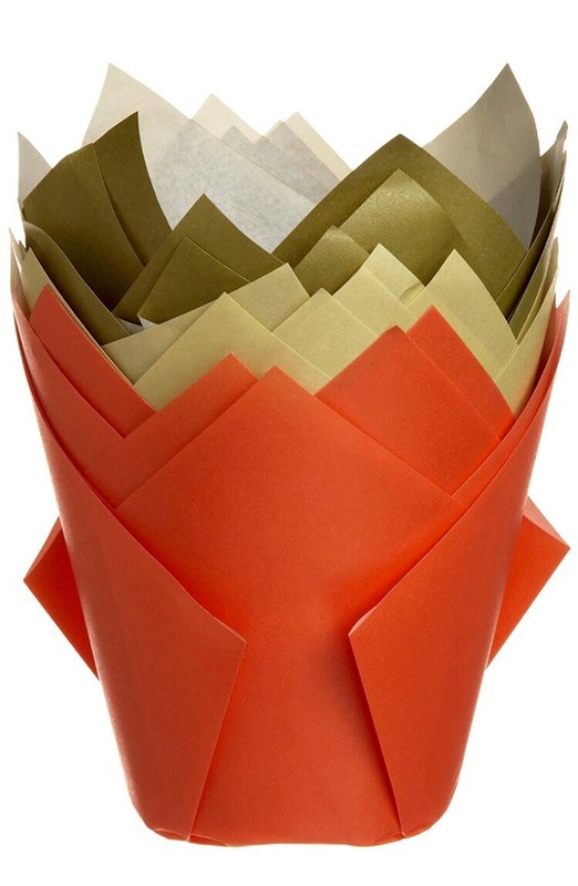 2-15 PK Thanksgiving Fall Autumn Large Pleated Baking Cups Wilton Muffin Cupcake gallery