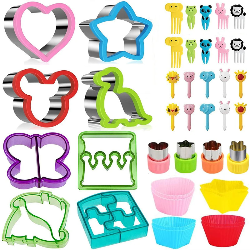 Sandwich Cutters Set for Children Food Cookies Bread Mold Maker Fruit and Vegeta gallery