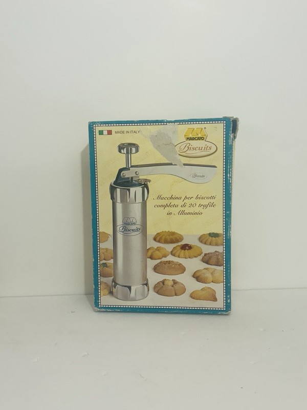 Marcato Biscuits Cookie Press w 20 Discs New Open Box Made in Italy