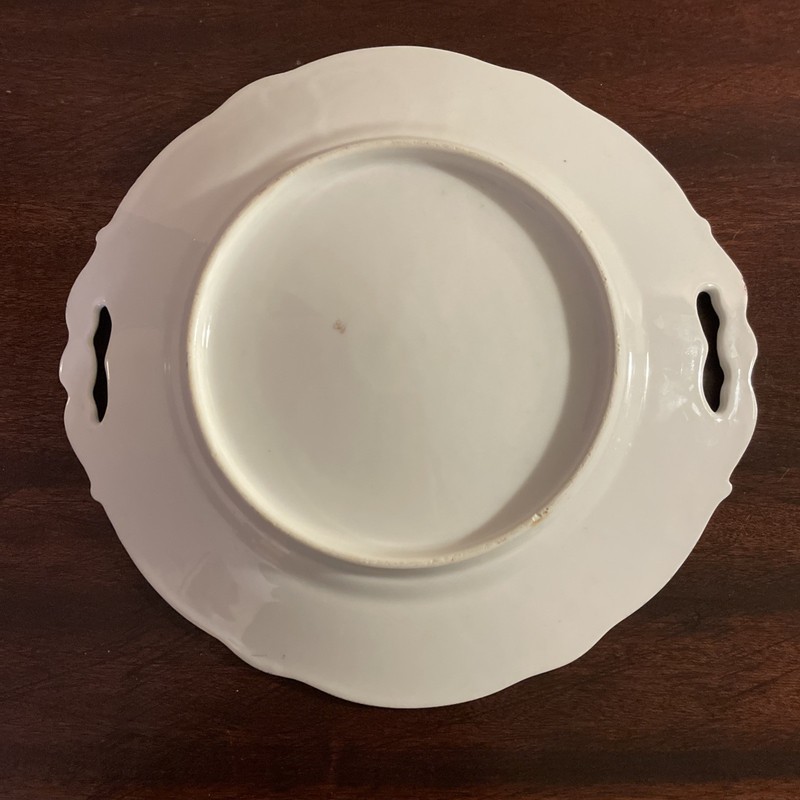 Antique 1900’s German Handled Bread Plate In Mint Condition gallery