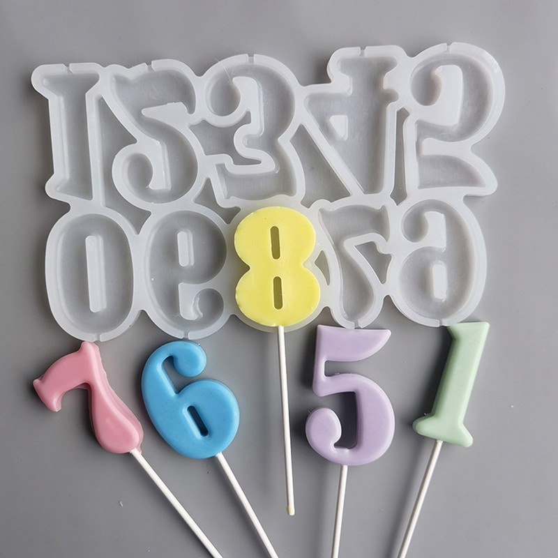 Numeric Shaped Modeling DIY Silicone Mold Birthday Cake Decorating Baking moldAL gallery