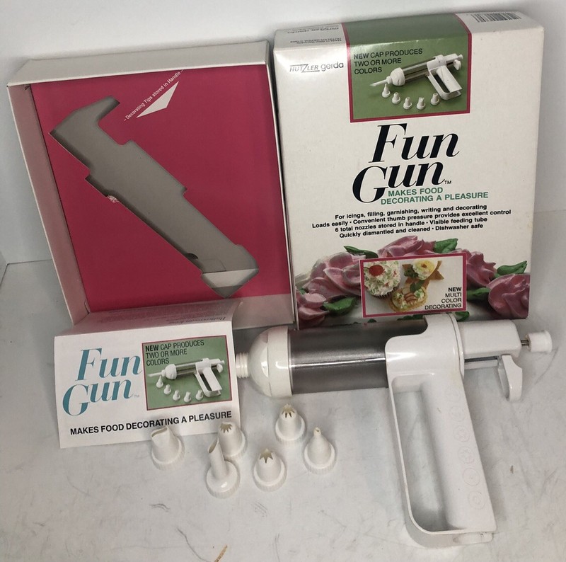 Hutzler Gerda “Fun Gun” For Food Cake Decorating Made Easy Icing Nozzles