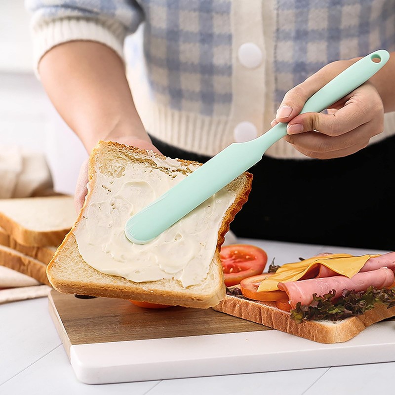 4 Pcs Silicone Jar Spatula Set - Long Handle Sourdough Scraper, Skinny Spatula f gallery