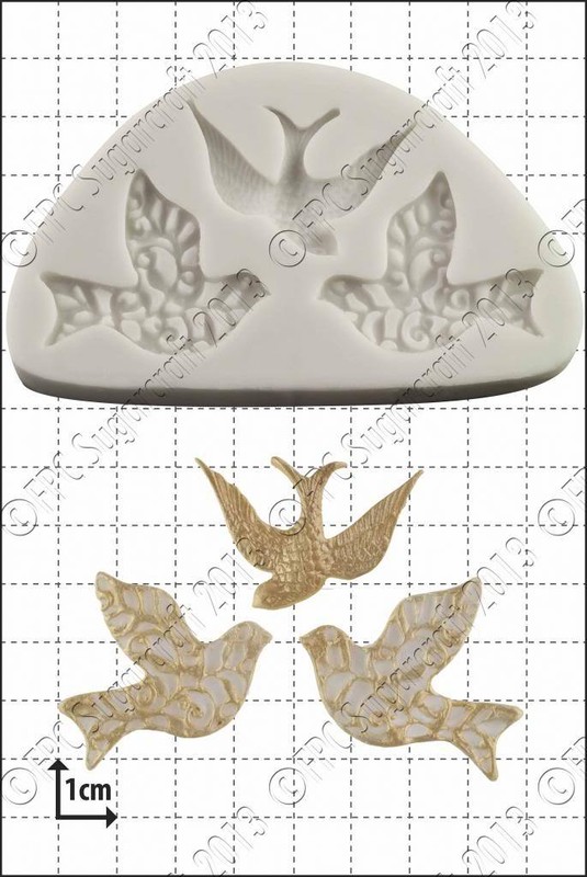 Silicone mould Three Little Birds Food Use FPC Sugarcraft