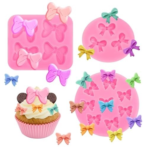3 Pieces Bow Silicone Mold Fondant Chocolate Candy Cake Pop For Cake Decorating gallery