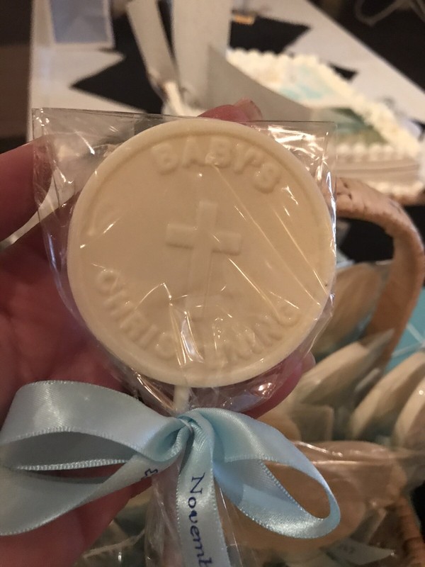 BABY'S CHRISTENING LOLLIPOP CHOCOLATE CANDY MOLDS gallery