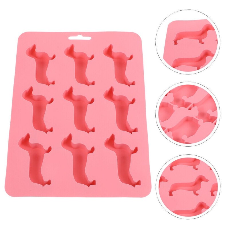 2 Pcs cute silicone chocolate mold Puppy Candy Molds Non-stick Silicone gallery
