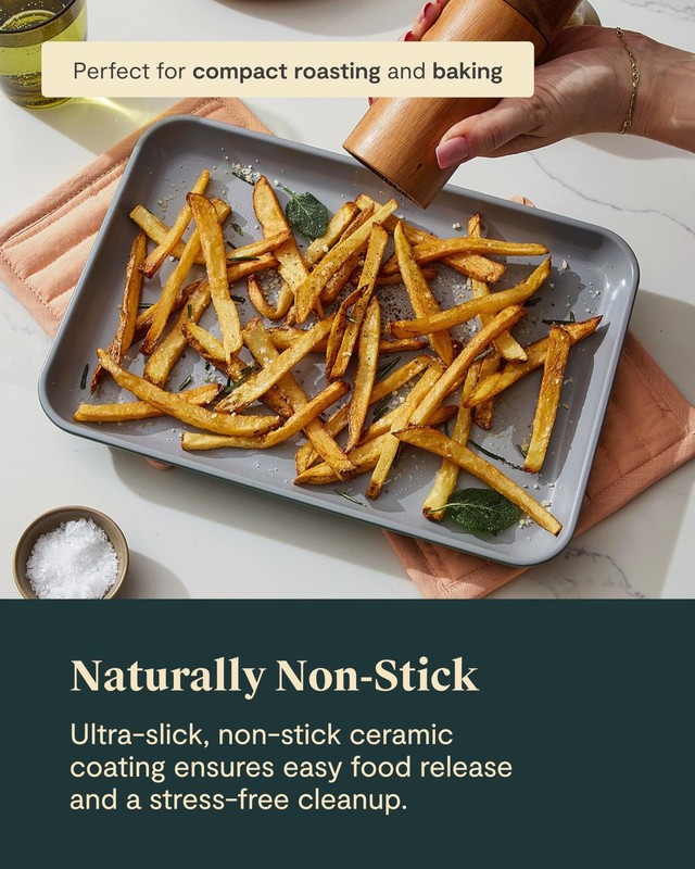 Caraway Nonstick Ceramic Small Baking Sheet 9X13 Non-Toxic Ptfe Pfoa Oven Safe gallery