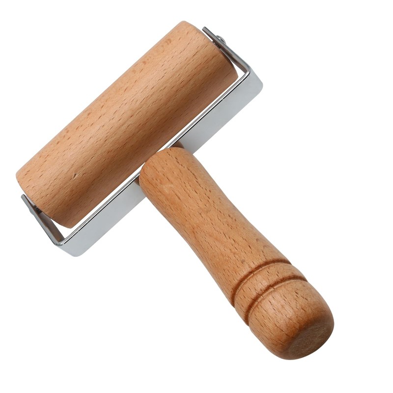 Ergonomic Maple Wood Rolling Pin 7.01″ x 4.53″ Dough Pizza Bread Pastry Roller