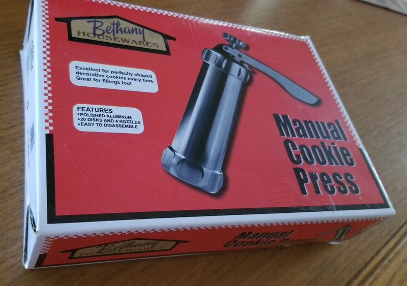 Bethany Housewares Manual Cookie Press Cookie Disks & Nozzles