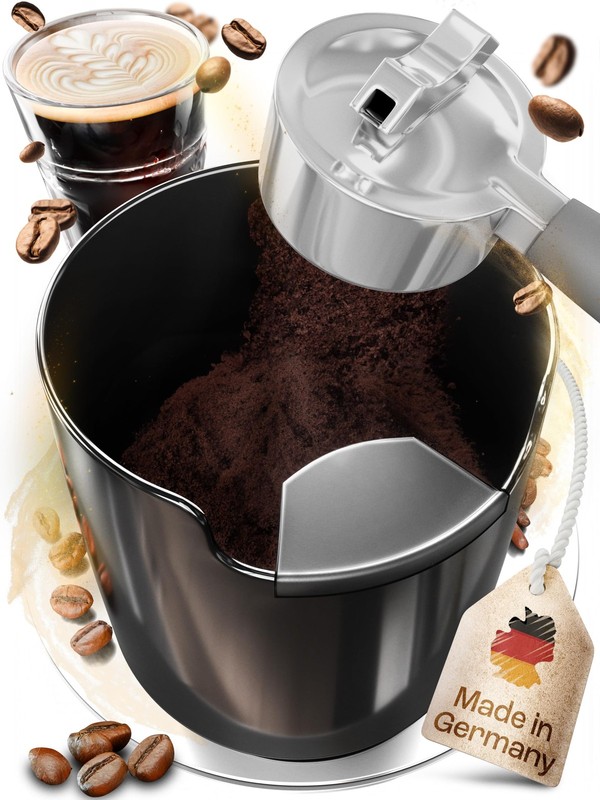 homeffect Knock Box for Coffee 4.8inch x x 4.6inch (WxDxH), Black