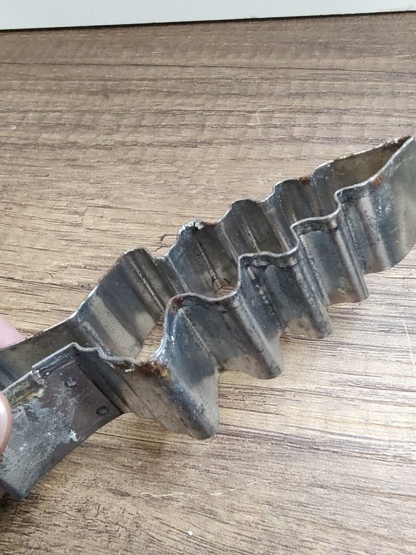Christmas Skinny Pine Tree Cookie Cutter Metal Vtg A15 gallery