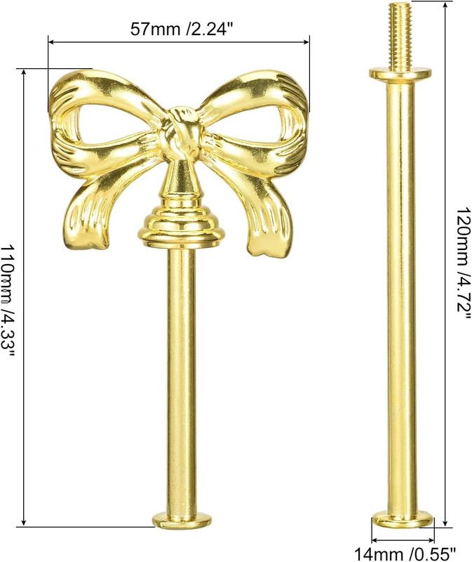 4 Set 2-Tier Cupcake Stand Hardware Handles, Zinc Alloy Cake Plate Stand Handle gallery