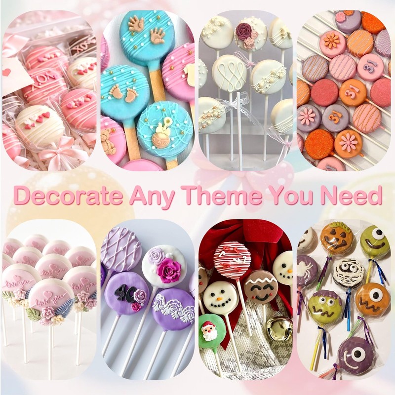 Round Cake Pop Mold Set with 50PCS Sticks Bags Ties,1.75 Inch Cake Pop Cutter... gallery
